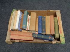 A box of antiquarian and later books relating to horses and hounds,