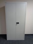 A Bisley double door metal stationary cabinet,