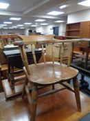 An elm early twentieth century elbow chair