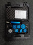 A cased Sorch 9 piece truck cooling test set