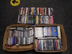 Three boxes of CDs and a DVDs - Star Wars etc