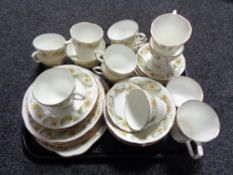 A tray of forty piece Duchess Greensleeves china tea and dinner service