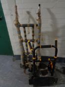 A stair sack barrow with adjustable handle and heavy duty sack barrow