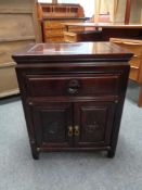 An Oriental style hardwood chest