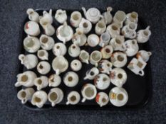 A tray of fifty pieces of crested china