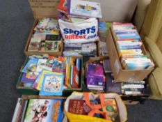 A pallet of paperbacked novels and children's books