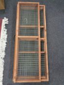 A folding rabbit hutch