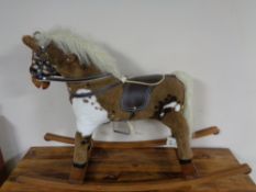 A soft toy rocking horse