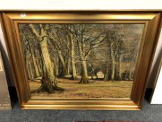 Continental School : Building by trees,