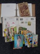 A box of mid century postcards, humerous cards,