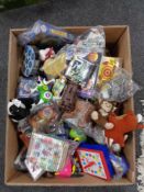 A box of Mcdonalds toys