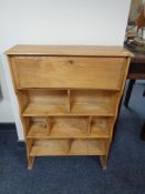 A set of pine open shelves