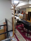 A bentwood hat and coat stand