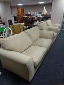 A three piece lounge suite