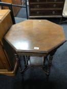 An Edwardian octagonal occasional table