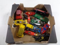 A box of twelve assorted Scalextric cars