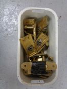 A box of brass door handles,
