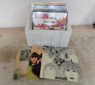 A plastic crate of vinyl lps - Pink Floyd,