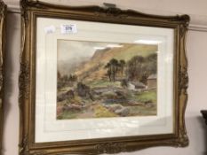 Harry Sticks (1867-1938), Watendlath Bridge Borrowdale, watercolour, signed, in gilt frame.