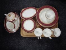 A 42 piece Royal Doulton Rosewood tea and dinner service