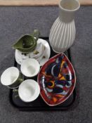 A tray of seventeen pieces of Mid Winter tea china,