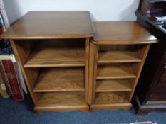 Two Ercol Golden Dawn audio stands