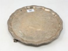 An Elizabeth II silver salver, Alexander Clark & Co Ltd, Sheffield 1968, diameter 25.5cm.