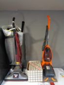 A vintage Kirby II vac with accessories together with a carpet cleaner