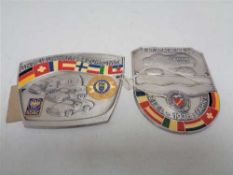 Two late twentieth century metal German car badges