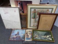 A quantity of framed pictures and prints,