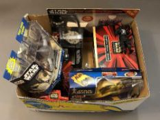 A quantity of boxed Star Wars models including Star Wars Episode I Darth Maul, Rubix cube puzzle,