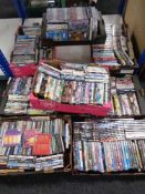 Eight boxes of DVD's and CD's