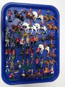 A tray of twentieth century hand painted lead figures
