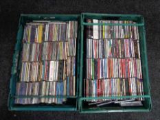 Two crates containing CD's, R & B,