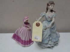 Two Coalport figures - Baue Monde Jill and other other.