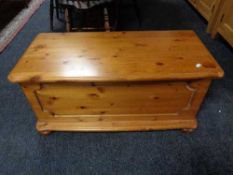 A pine blanket box