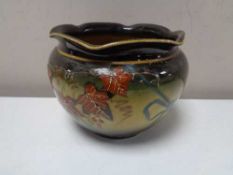 A glazed pottery Ravissant ware planter, diameter 15 cm.