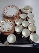 A tray of antique Anchor china tea service