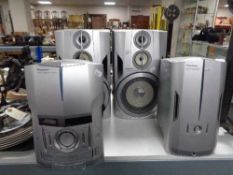 A Pioneer two-piece micro hifi system and further pair of speakers