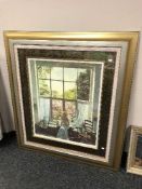 After Ken Howard : Springtime at Oriel, reproduction in colours, numbered 58/175, signed in pencil,