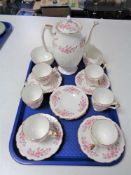 A tray of fifteen piece Aynsley china tea service