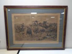 An early twentieth century Stanley Berkel black and white print - For God and King