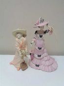 Two Coalport figures - Sunday Stroll together with Tuesday's Child