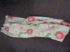 Three pairs of good quality floral and fully lined curtains,