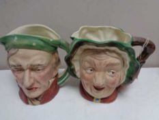 Two large Beswick character jugs - Sairey Gamp 371 and Scrooge 372