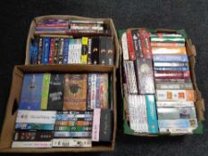 Three boxes of DVD box sets, Simpsons, 24,