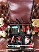 A vintage case of Hornby Railways rolling stock, track and accessories.