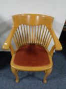 An Edwardian American style desk chair