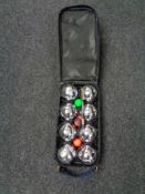 A cased set of French boules