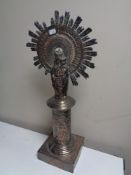 A copper plated altar centre piece